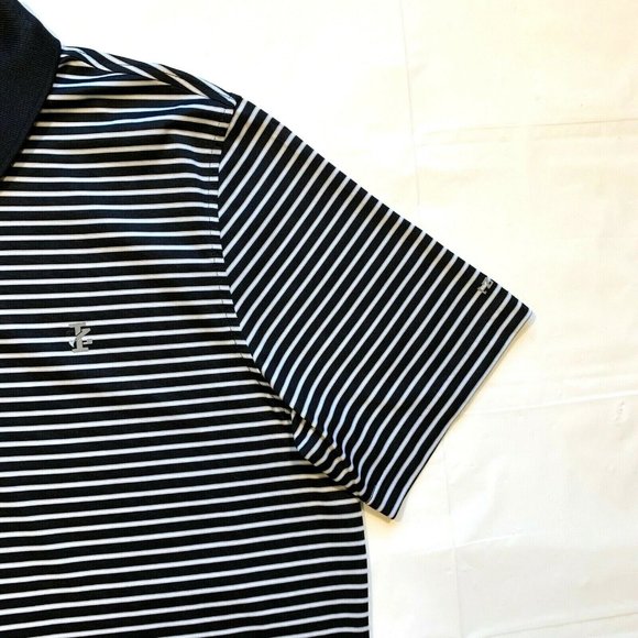IZOD Golf Polo Shirt Mens Large Performance Tee Short Sleeve Striped Athleisure - Picture 6 of 12